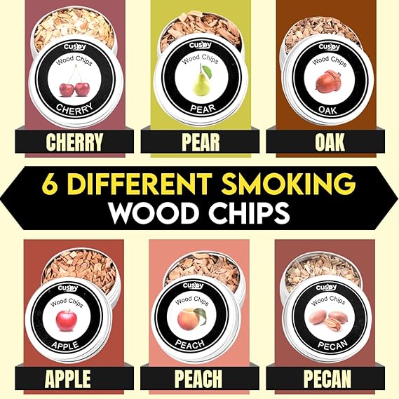 Cuspy Cocktail Smoker Kit with Torch – 6 Flavor Wood Chips