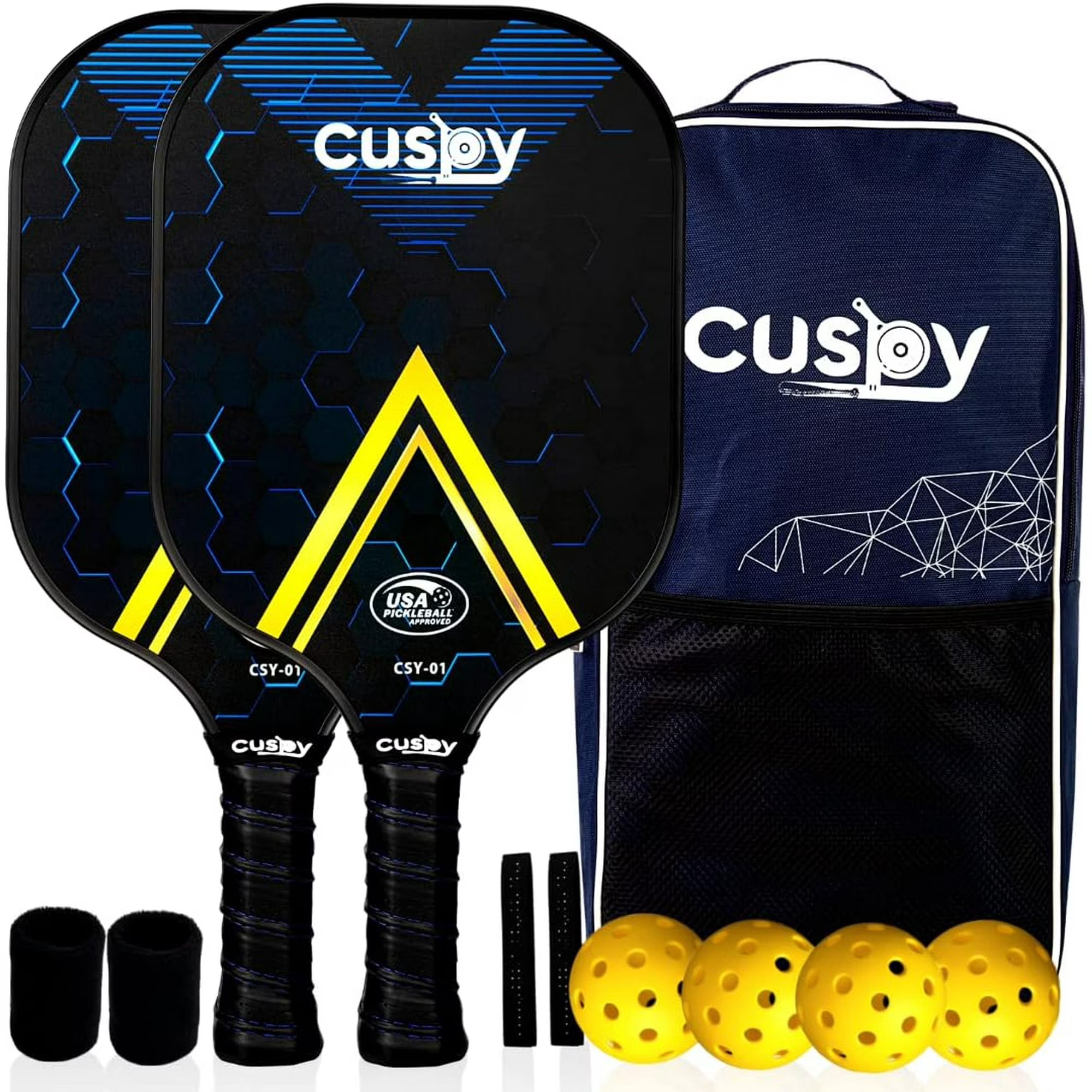 Cuspy USAPA Pickleball Paddles Set of 2/4
